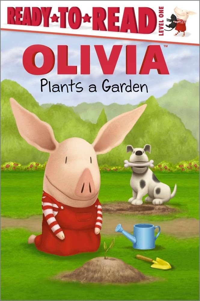 Olivia plants a garden