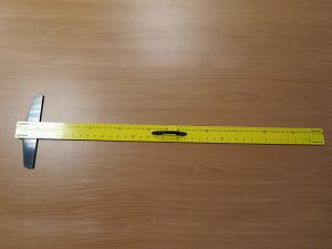 黃色塑膠尺:100cm : Yellow Plastic Ruler:100cm