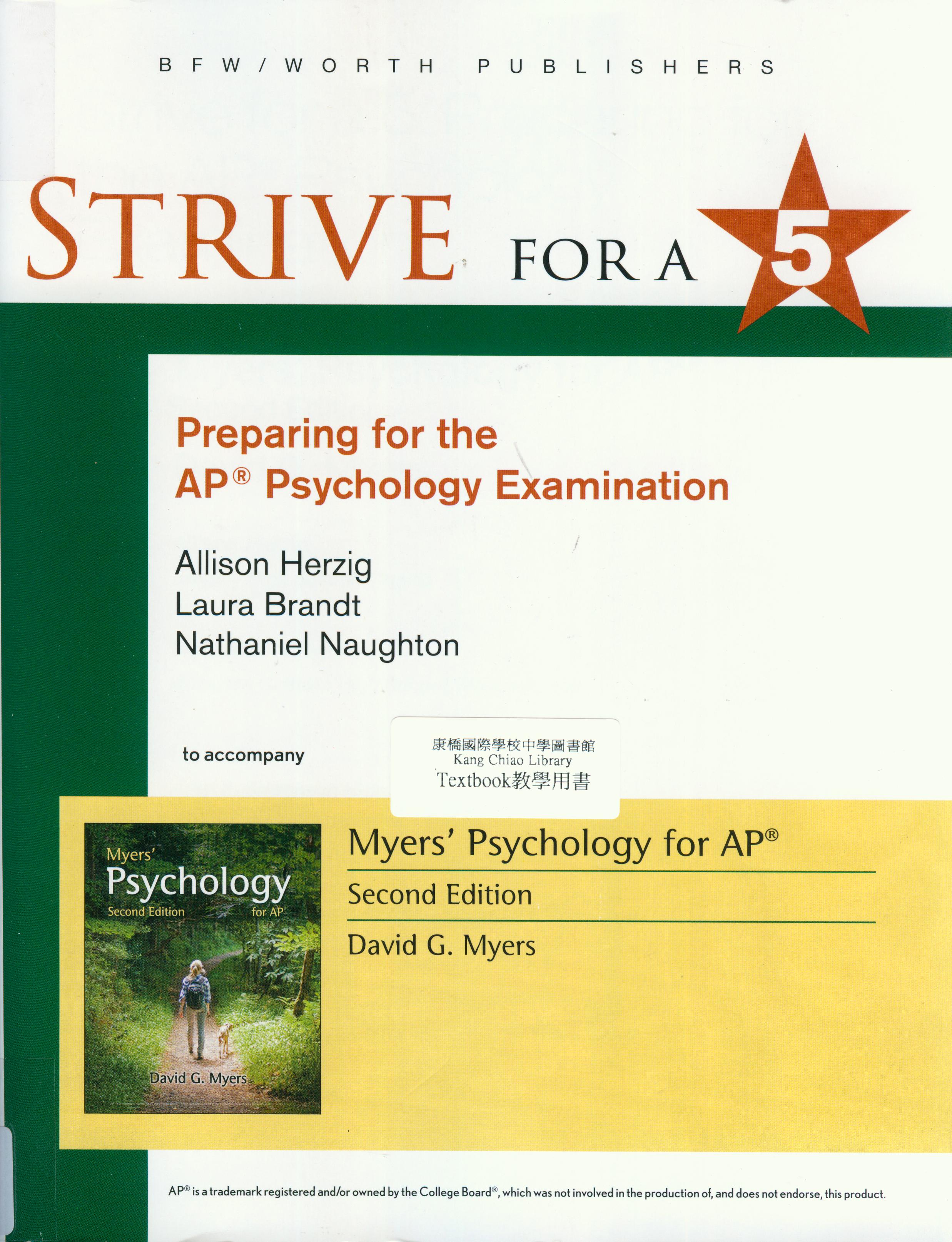 Strive for a 5 : preparing for the AP psychology examination