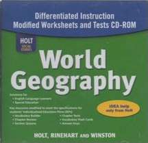 World geography  : differentiated instruction modified worksheets and tests CD-ROM