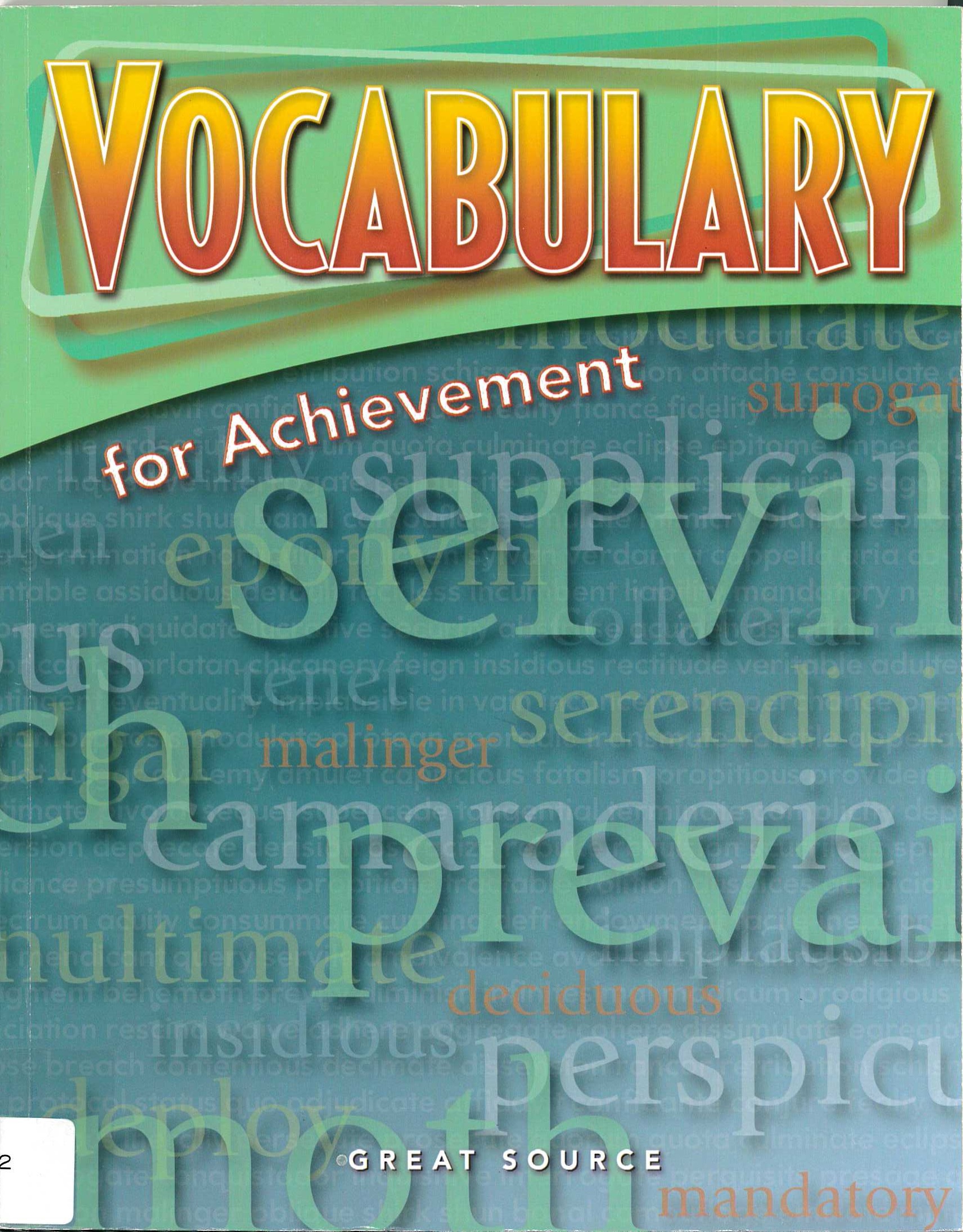 Vocabulary for achievement [Fifth Course]