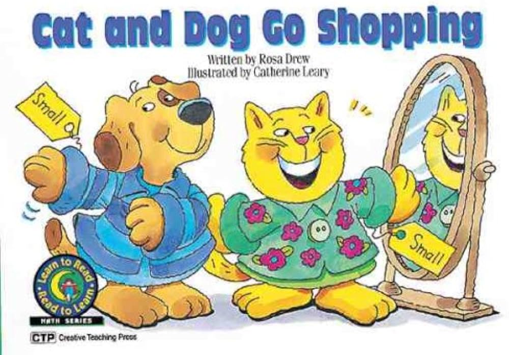 Cat and dog go shopping