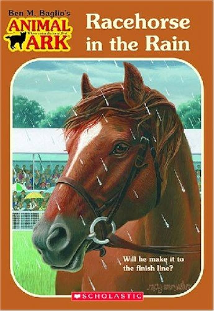 Racehorse in the rain
