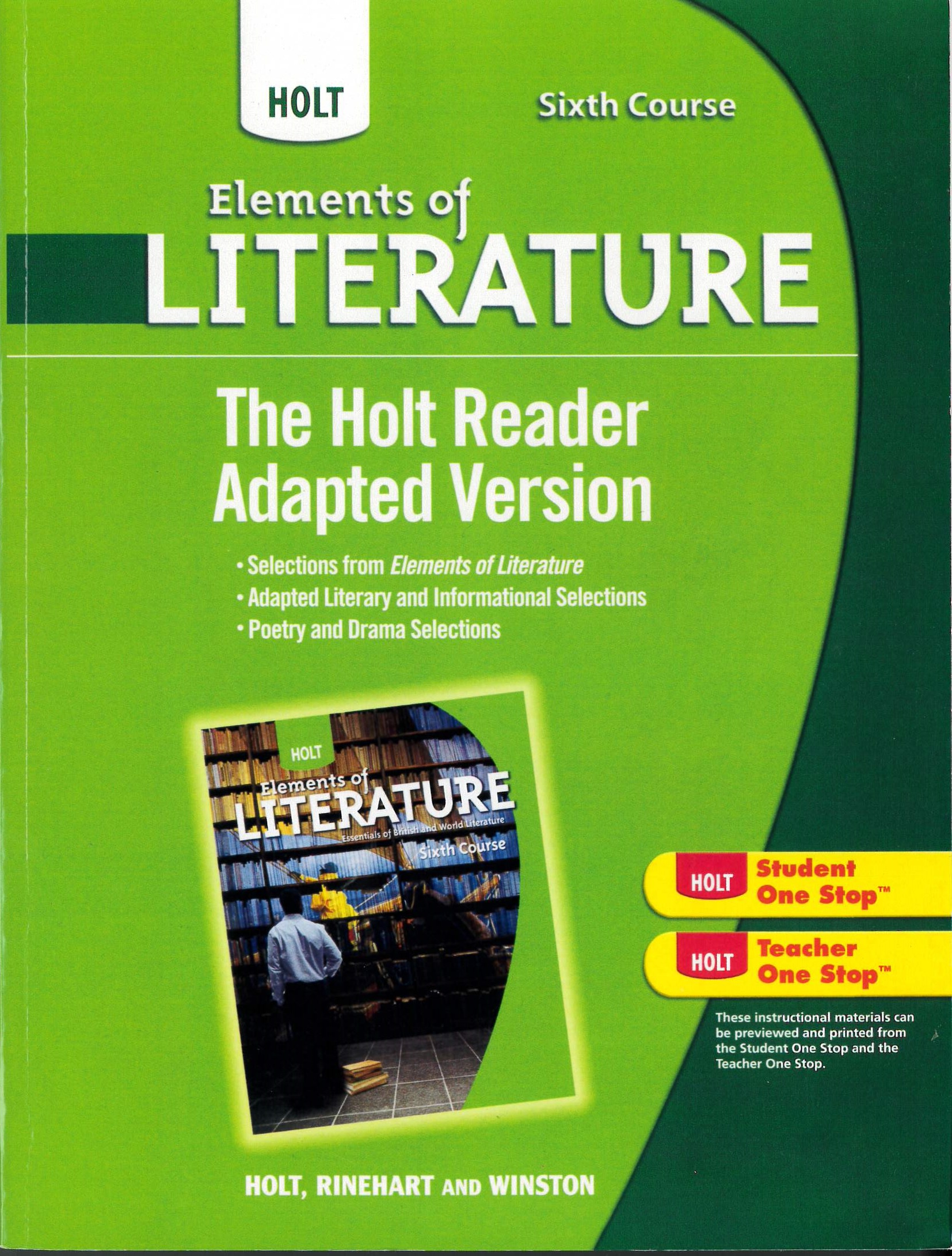 The holt reader, adapted version [Sixth Course]