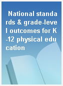 National standards & grade-level outcomes for K-12 physical education