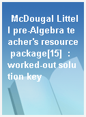 McDougal Littell pre-Algebra teacher