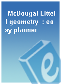 McDougal Littell geometry  : easy planner