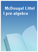 McDougal Littell pre-algebra
