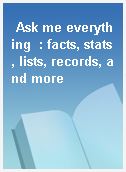 Ask me everything  : facts, stats, lists, records, and more