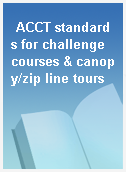 ACCT standards for challenge courses & canopy/zip line tours