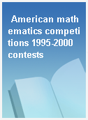 American mathematics competitions 1995-2000 contests