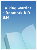 Viking warrior  : Denmark A.D. 845