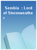 Sembia  : Lord of Stormweather