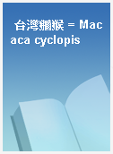 台灣獼猴 = Macaca cyclopis