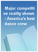 Major competitive reality shows : America