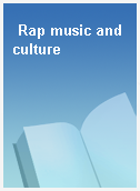Rap music and culture