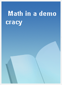 Math in a democracy