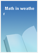 Math in weather