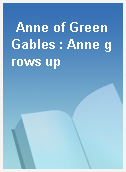 Anne of Green Gables : Anne grows up