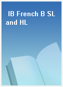 IB French B SL and HL
