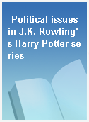 Political issues in J.K. Rowling