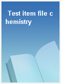 Test item file chemistry