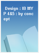 Design : IB MYP 4&5 : by concept