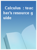 Calculus  : teacher