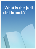 What is the judicial branch?