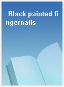 Black painted fingernails