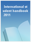 International student handbook 2011