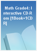 Math Grade4: Interactive CD-Rom [1Book+1CDR]