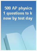 500 AP physics 1 questions to know by test day