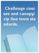 Challenge courses and canopy/zip line tours standards.