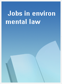 Jobs in environmental law
