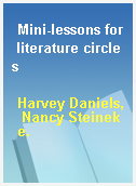Mini-lessons for literature circles