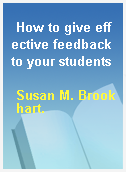 How to give effective feedback to your students