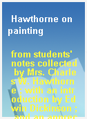 Hawthorne on painting