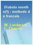 Diabolo menthe(1) : methode de francais