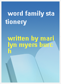 word family stationery