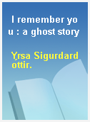 I remember you : a ghost story