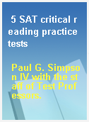 5 SAT critical reading practice tests