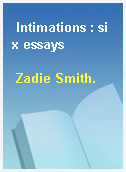 Intimations : six essays