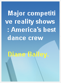 Major competitive reality shows : America