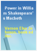Power in William Shakespeare