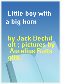 Little boy with a big horn