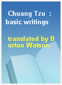 Chuang Tzu  : basic writings