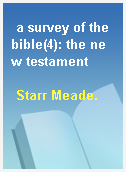 a survey of the bible(4): the new testament