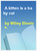 A kitten is a baby cat