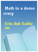 Math in a democracy